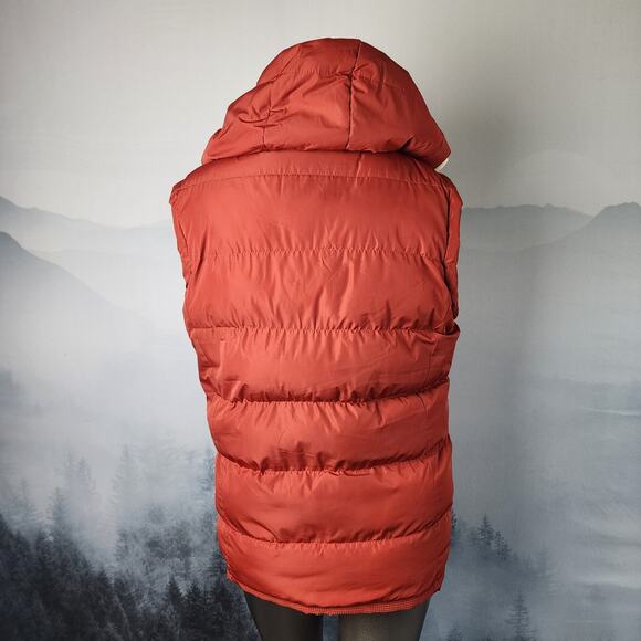 Vintage Robert Phillipe Hooded Rust Puffer Vest | Women's XL - Picture 7 of 13